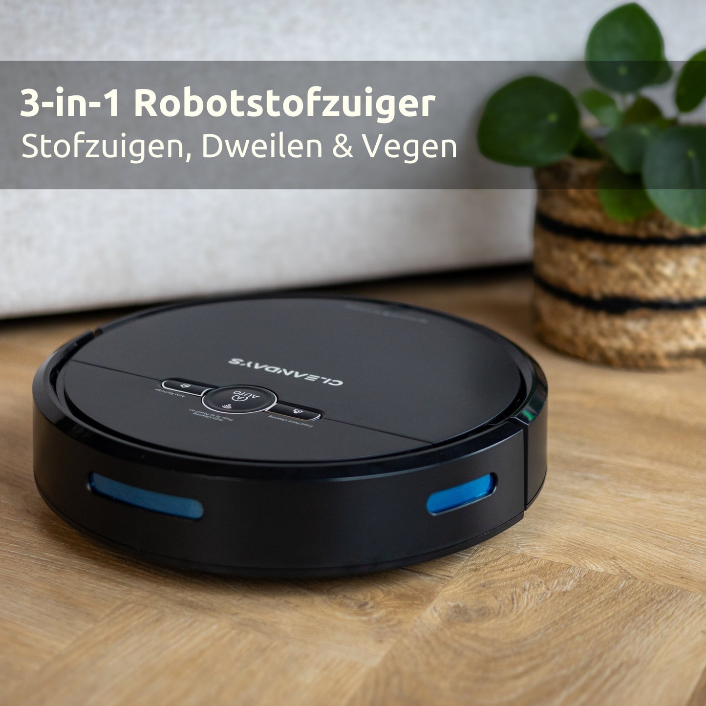 CleanDays Saugroboter - 3 in 1: Staubsaugen, Wischen und Kehren