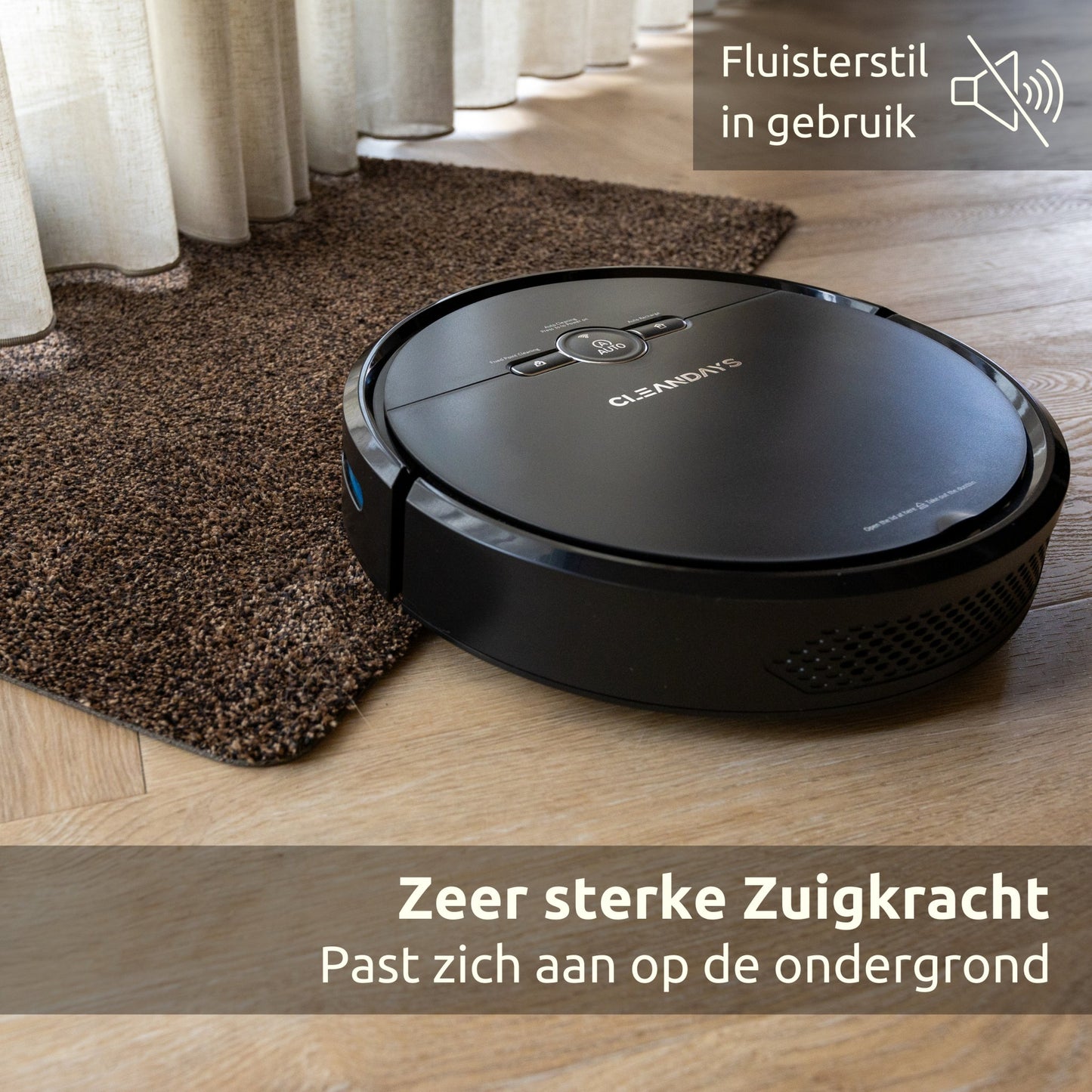 CleanDays Saugroboter - 3 in 1: Staubsaugen, Wischen und Kehren