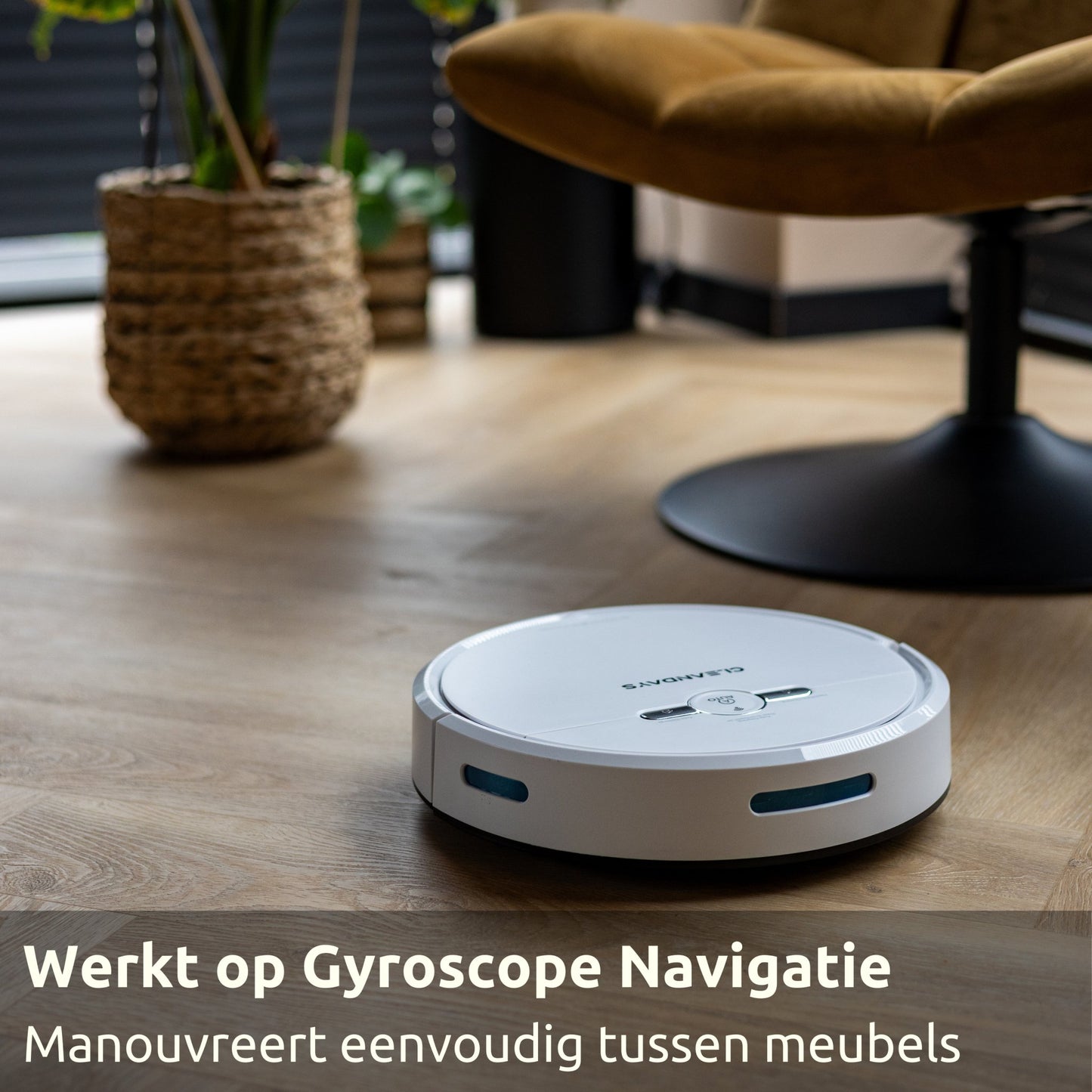 CleanDays Robotstofzuiger D2-001 - 3 in 1: Stofzuigen, Dweilen en Vegen (Wit)