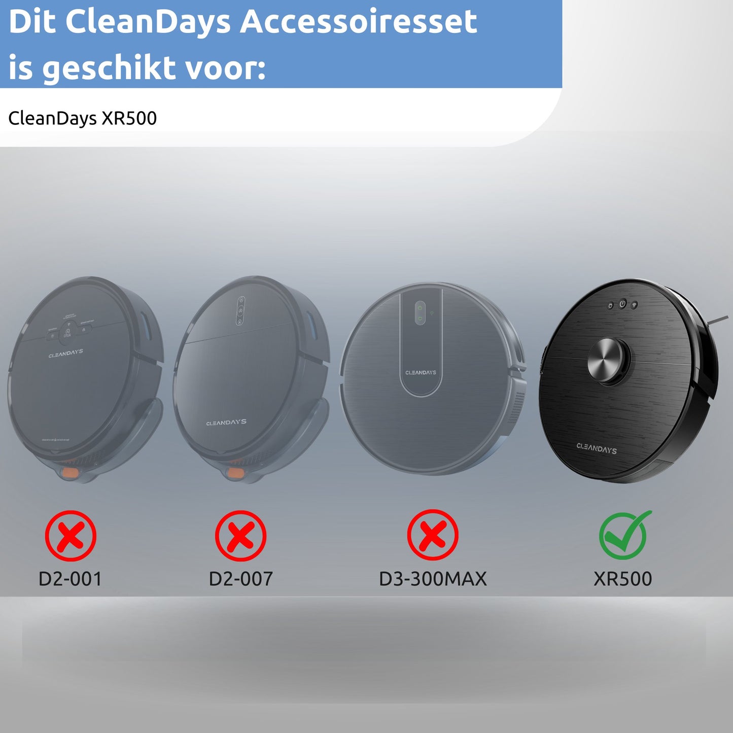 CleanDays Accessoiresset XR-500 Robotstofzuiger