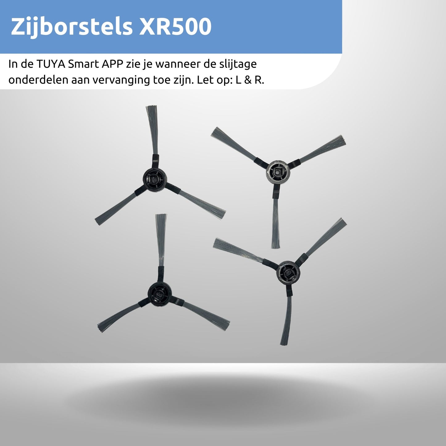 Accessoiresset CleanDays Robotstofzuiger XR500 met Dweildoeken