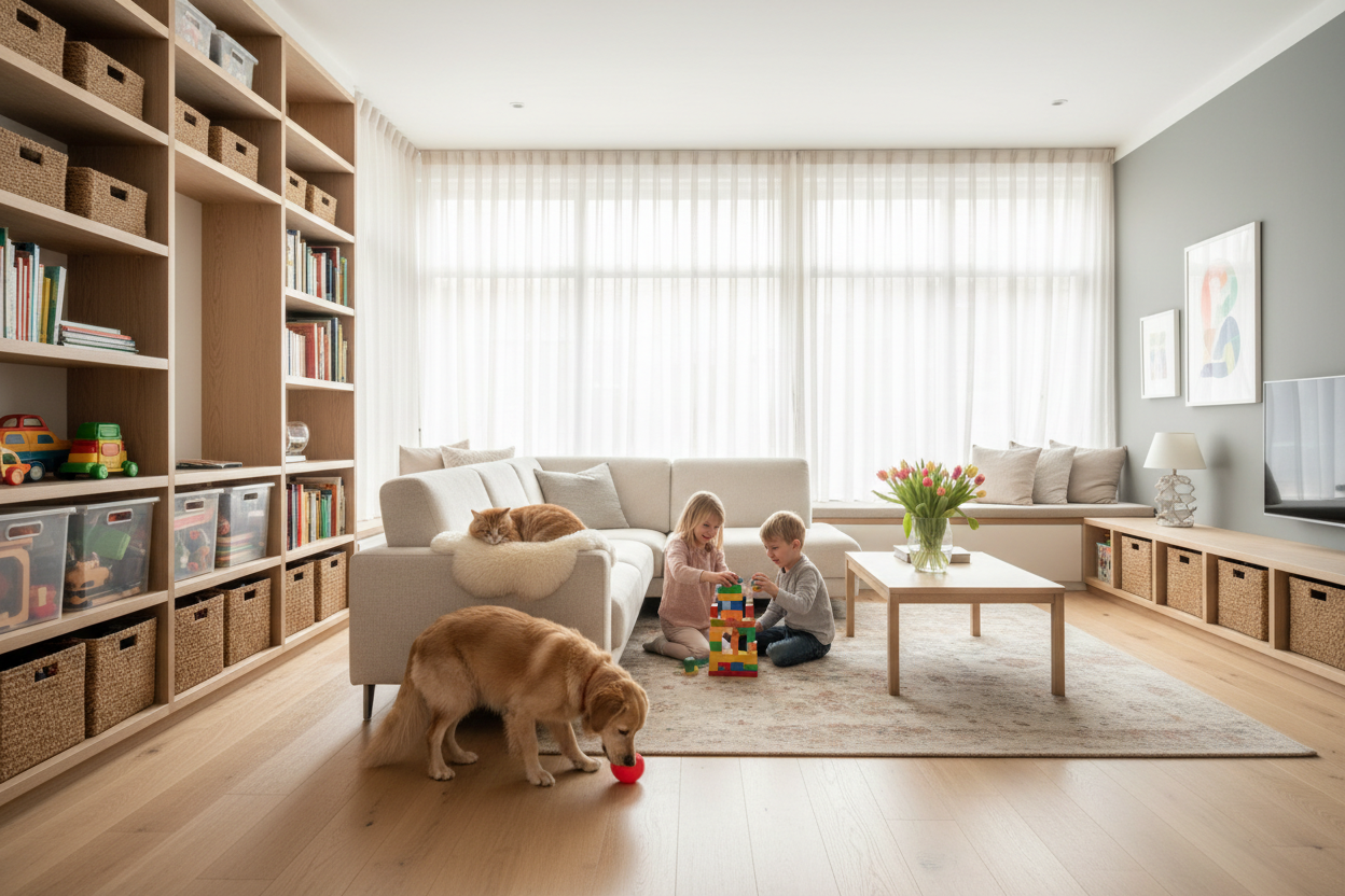 Voor drukke huishoudens, huisdieren en dagelijkse rommel