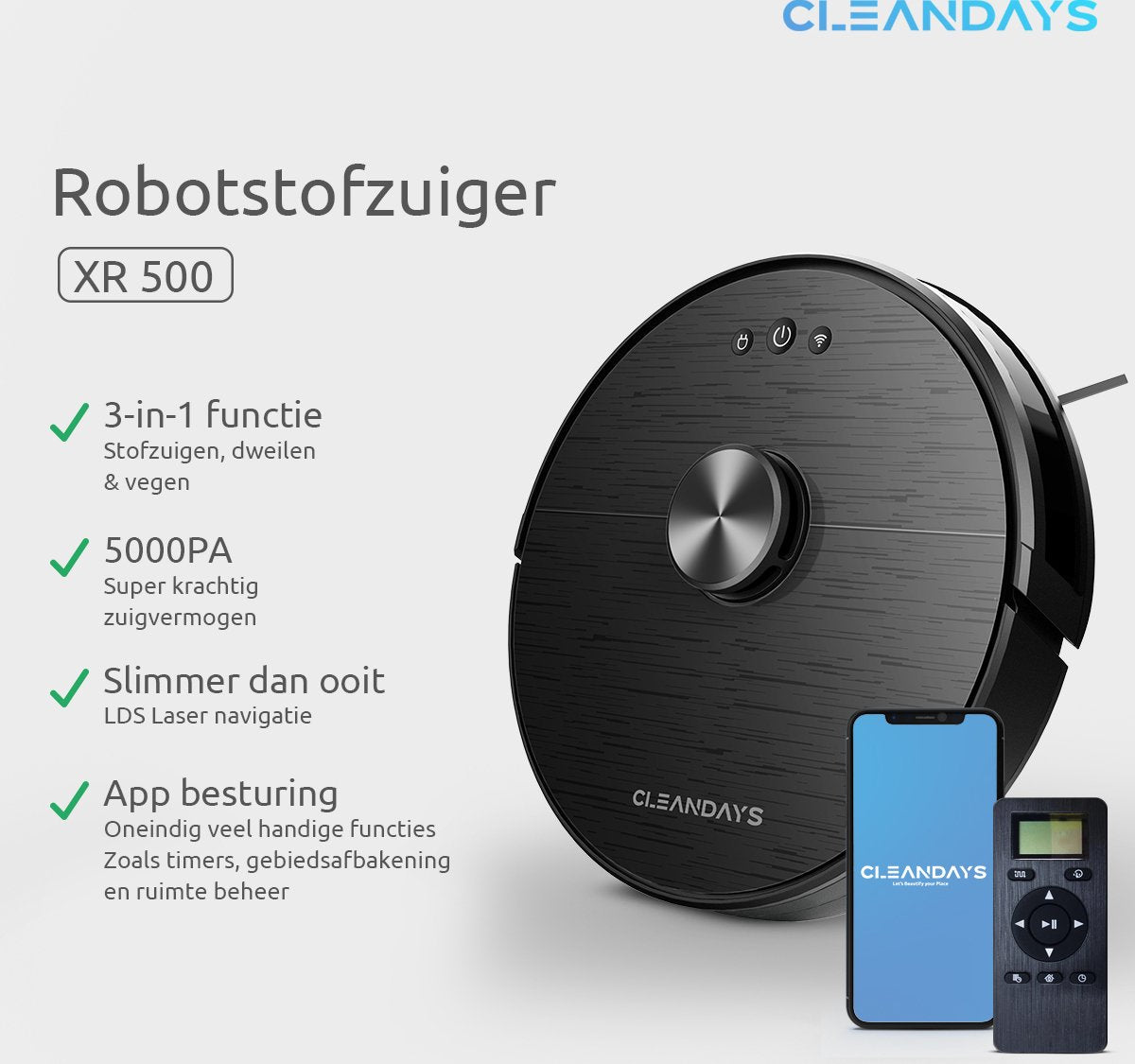 CleanDays XR 500 Robotstofzuiger